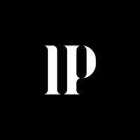 diseño del logotipo de la letra ip ip. letra inicial ip mayúscula monograma logo color blanco. logotipo de ip, diseño de ip. ip, ip vector