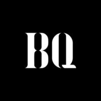 diseño del logotipo de la letra bq bq. letra inicial bq mayúscula monograma logo color blanco. logotipo bq, diseño bq. bq, bq vector