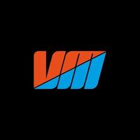 diseño del logotipo de la letra vm. icono del logotipo de las letras iniciales vm. plantilla de diseño de logotipo mínimo de letra abstracta vm. vector de diseño de letra vm con colores negros. logotipo vm.