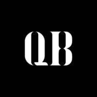 diseño del logotipo de la letra qb qb. letra inicial qb mayúscula monograma logo color blanco. logotipo qb, diseño qb. qb qb vector