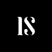 IS I S letter logo design. Initial letter IS uppercase monogram logo white color. IS logo, I S design. IS, I S vector