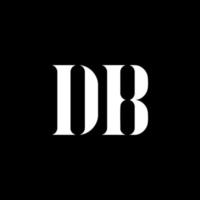 diseño del logotipo de la letra db db. letra inicial db mayúscula monograma logo color blanco. logotipo de db, diseño de db. base de datos, base de datos vector