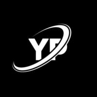 diseño del logotipo de la letra yp yp. letra inicial yp círculo vinculado en mayúsculas logotipo del monograma rojo y azul. logotipo de yp, diseño de yp. sí, sí vector