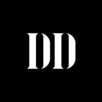 DD D D letter logo design. Initial letter DD uppercase monogram logo white color. DD logo, D D design. DD, D D vector