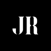 JR J R letter logo design. Initial letter JR uppercase monogram logo white color. JR logo, J R design. JR, J R vector