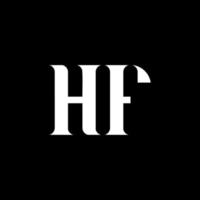 diseño del logotipo de la letra hf hf. letra inicial hf mayúscula monograma logo color blanco. logotipo hf, diseño hf. hf, hf vector