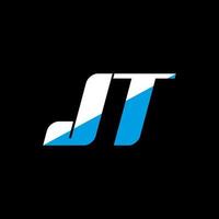 diseño de logotipo de letra js sobre fondo negro. concepto de logotipo de letra de iniciales creativas js. diseño de icono js. js diseño de icono de letra blanca y azul sobre fondo negro. js vector