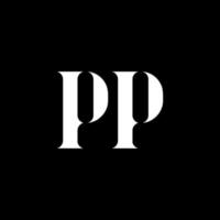 diseño del logotipo de la letra pp pp. letra inicial pp mayúscula monograma logo color blanco. logotipo de pp, diseño de pp. pp, pp vector
