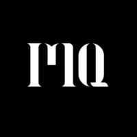 MQ M Q letter logo design. Initial letter MQ uppercase monogram logo white color. MQ logo, M Q design. MQ, M Q vector
