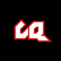 LQ logo design, initial LQ letter design with sci-fi style. LQ logo for game, esport, Technology, Digital, Community or Business. L Q sport modern Italic alphabet font. Typography urban style fonts. vector