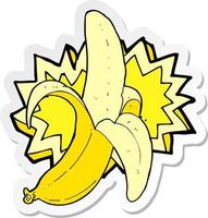 sticker of a cartoon banana symbol vector