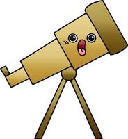 gradient shaded cartoon telescope vector