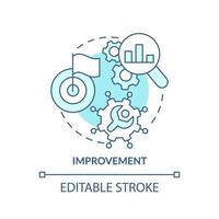 Improvement turquoise concept icon. Innovation management abstract idea thin line illustration. Products, processes. Isolated outline drawing. Editable stroke. vector