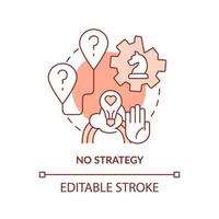 No strategy terracotta concept icon. Challenge in innovation management abstract idea thin line illustration. Isolated outline drawing. Editable stroke. vector