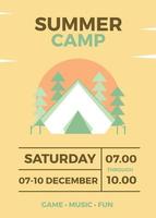 Summer camp poster vector