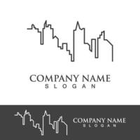 Modern city skyline illustration design vector