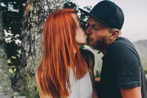 Photo of a couple in the mountains