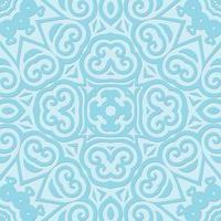 Floral seamless pattern with Mandala.Ethnic tiled ornament. Geometric print design. Vintage repeated background texture.Ceramic tiles texture. vector