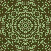 Seamless decorative round ornament with geometric  pattern. Oriental floral lace vector. Luxury texture for wallpaper  invitation  decor  fabric. vector
