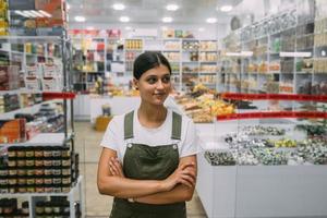 Businesswoman manager in own small business in confectionery photo