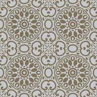Floral seamless pattern with Mandala.Ethnic tiled ornament. Geometric print design. Vintage repeated background texture.Ceramic tiles texture. vector