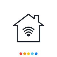 Smart home icon, Internet of things icon. vector