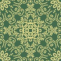 Floral seamless pattern with Mandala.Ethnic tiled ornament. Geometric print design. Vintage repeated background texture.Ceramic tiles texture. vector