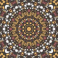 Indian Seamless Mandala Pattern. Decorative floral design. Islam  Arabic motifs. Oriental textile design. vector