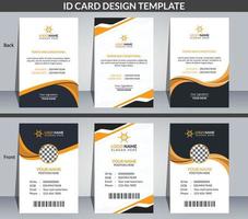 plantilla de diseño de tarjeta de identificación moderna vector