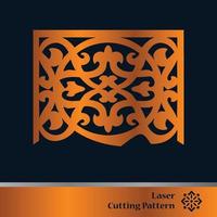 Decorative panels for laser cutting. Cutout silhouette with abstract geometric pattern, squares, triangles, grid. Laser cut stencil for wood, metal, plastic, paper, acrylic. vector