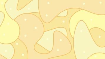 Yellow abstract background with round shapes. Vector illustration.