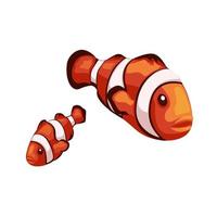 Clown fish animal species character illustration vector