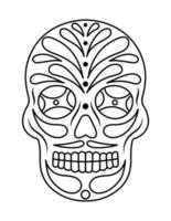 Sugar skull coloring pages for kids vector