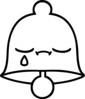 line drawing cartoon bell vector