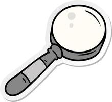 sticker cartoon doodle of a magnifying glass vector