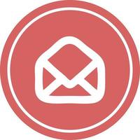 envelope letter circular icon vector