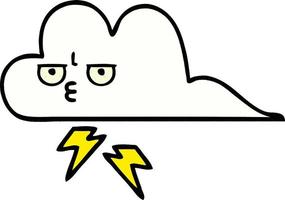 comic book style cartoon thunder cloud vector