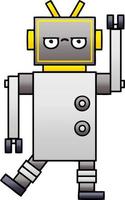 gradient shaded cartoon annoyed robot vector