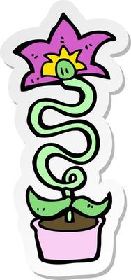sticker of a cartoon flower