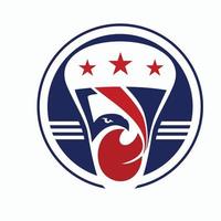 concepto de logotipo del equipo deportivo de lacrosse vector