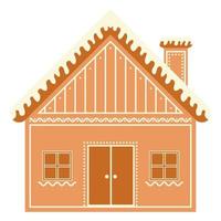 Christmas gingerbread house. Vector illustration.