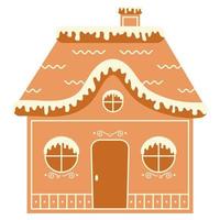 Christmas gingerbread house. Vector illustration.