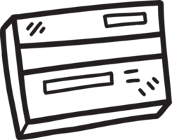 Hand Drawn credit card illustration png