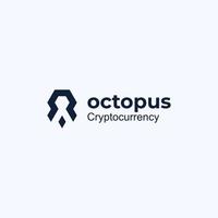 simple octopus logo line art, logo can be used for crypto business vector