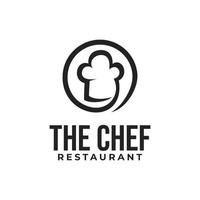 diseño de logotipo de restaurante de logotipo de chef creativo vector