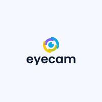 colorful eye cam logo icon business vector