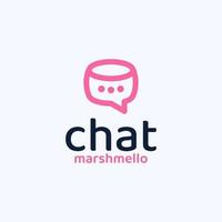 diseño de logotipo de chat de aplicación simple vector