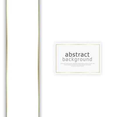 Abstract white background with golden lines - Vector