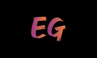 Initial Letter EG Logo. EG Brush Stock Letter Logo design vector