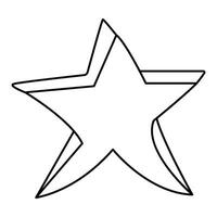 icono de línea de estrella vector